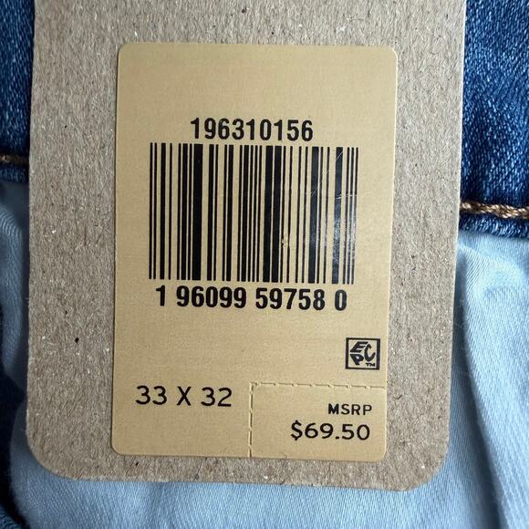 Levi's 314 Mid Rise Shaping Straight Jeans Size 33x32 - Picture 7 of 9